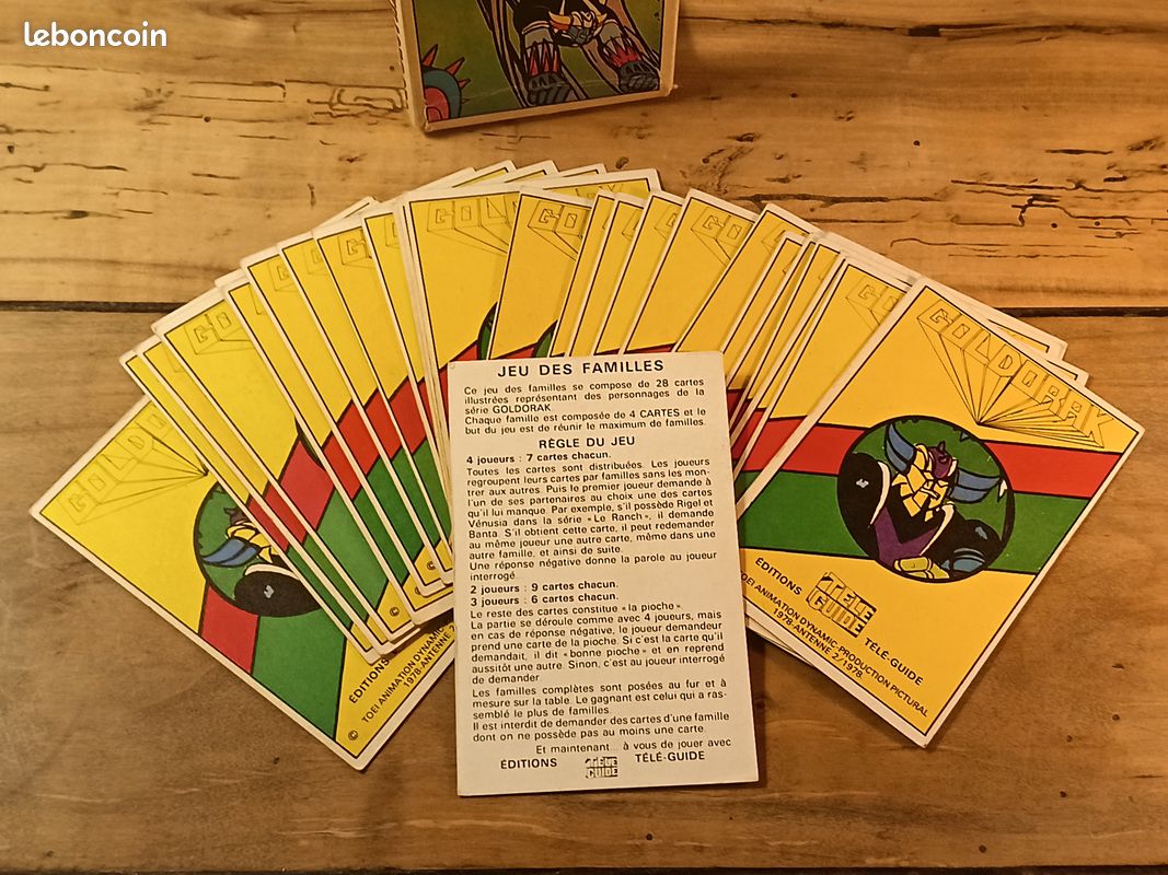 Jeu Des 7 Familles Goldorak Vintage – Télé Guide 1978, Toei Animation