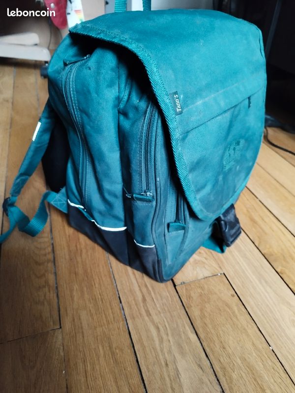 Cartable sac à dos Tanns vert foncé uni (image 1)