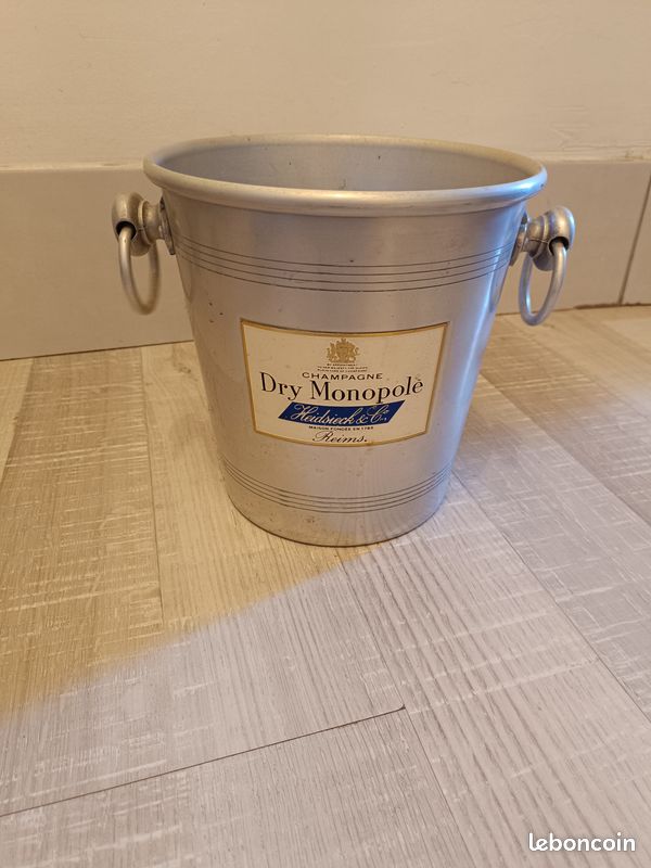 Ancien Seau à Champagne Pommery & Greno – Aluminium – De Table