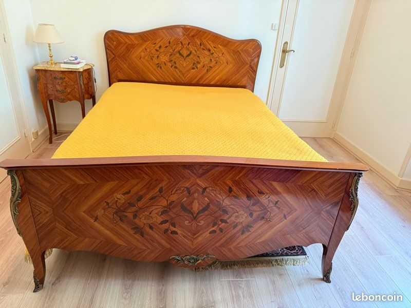 Ensemble chambre style Louis XV marqueté bois de rose (image 3)