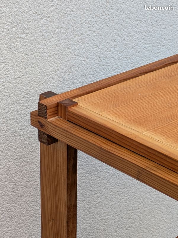 Étagère colonne design vintage en pin massif 4 niveaux (image 4)