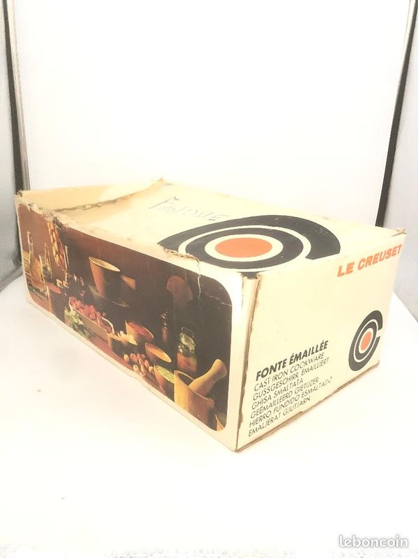ANCIEN POELON CASSEROLE Fondu Savoyarde Le Creuset Fonte Émaillée Marmite EUR 30,00 - FR