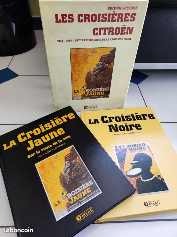 Coffret 2 livres Les CROISIÈRES CITROËN Noire et Jaune 1924-2004 80eme Anniversaire éditions ATLAS, (image 1)