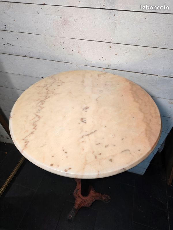Mange debout de bistrot dessus marbre pied fonte (image 6)