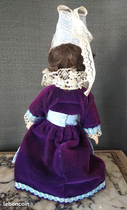 Robe de poupée scintillante : violet, bleu, argent - convient aux poupées de 11,5/17 pouces - France