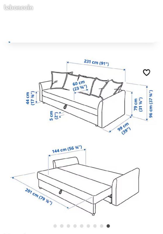 Canapé convertible Ikea (image 7)