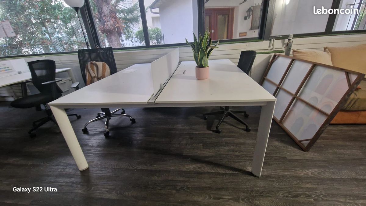 Bureau double / Poste de travail partagé - Design moderne (image 3)