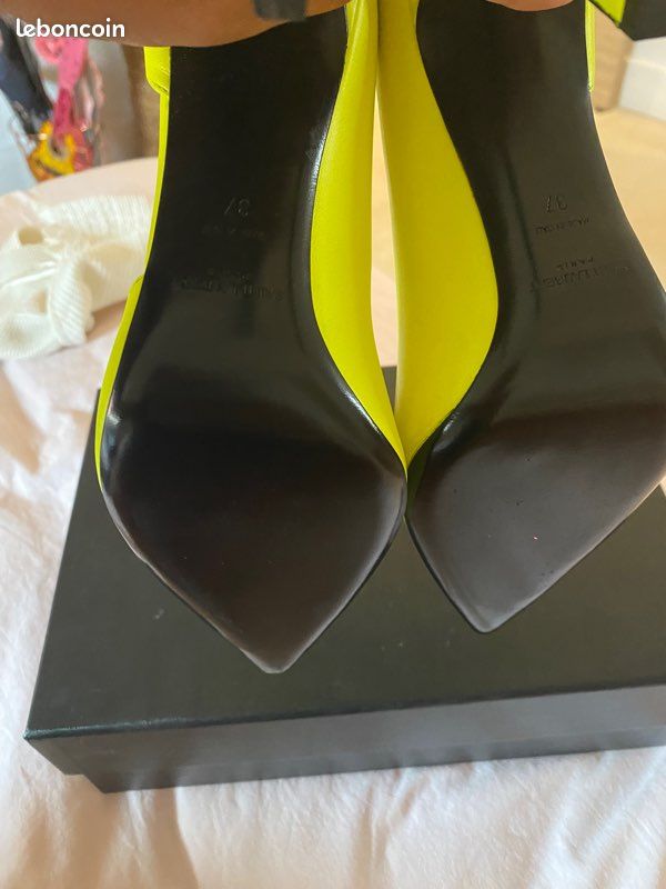 Escarpins Saint Laurent jaune fluo (image 3)