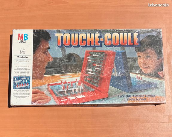 Jeu Bataille Navale Vintage Play Marine Montitoys - Rare, Collection, état Occasion - Touché Coulé Rétro