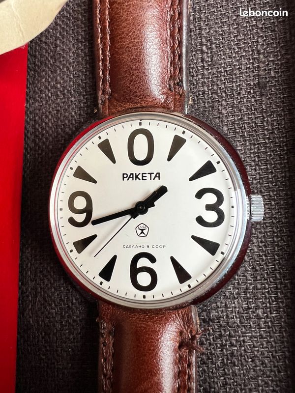 Montre Raketa Big Zéro Chrome – Blanche – Neuve – Boite – 151286