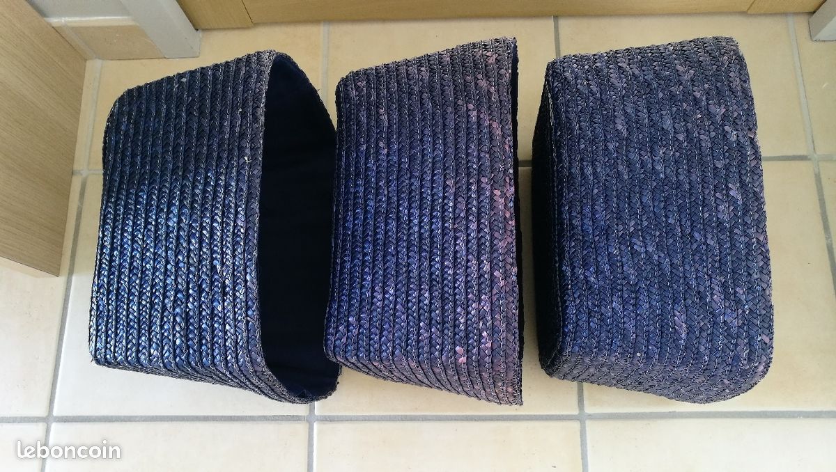 Lot de 3 paniers bleus (image 3)