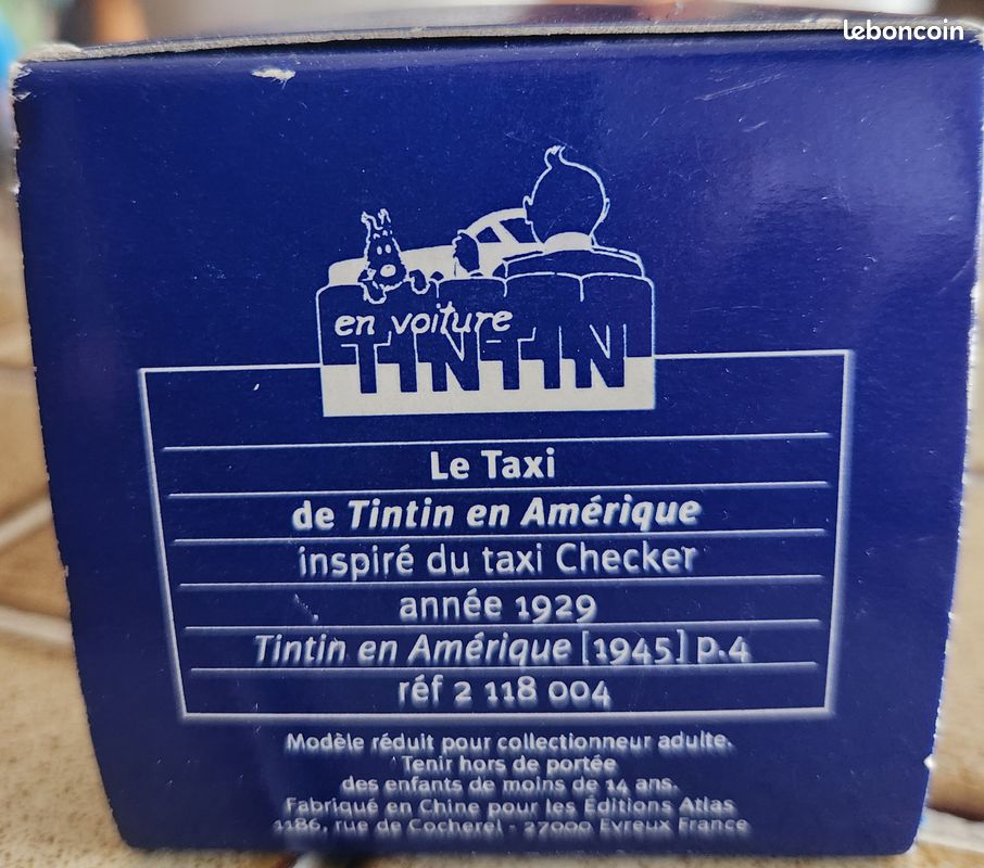 Voiture. Le taxi de Tintin en Amérique. Atlas. Hergé. Moulinsart (image 12)