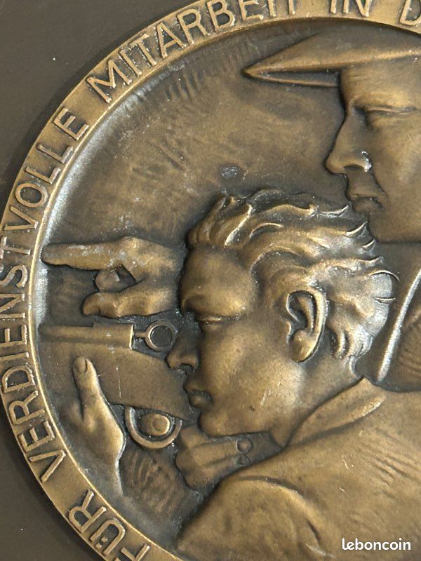 Plateau medaille bronze HUGUENIN Tir sportif Lausanne 1938 (D'occasion