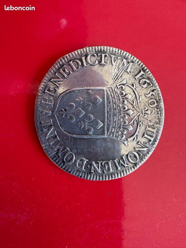 Pièce demi écu Louis XIV 1650 (image 2)