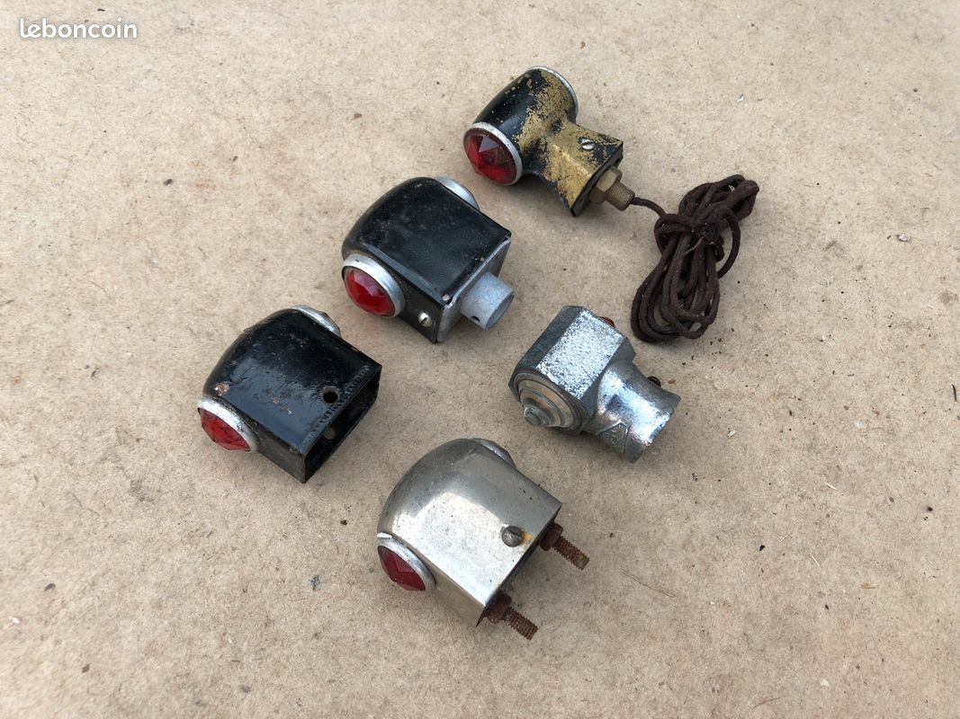 Feux Latéraux Torpille Vintage En Laiton Nickelé - Style CAV/Rotax - Marque Toby - Pour Voitures Anciennes
