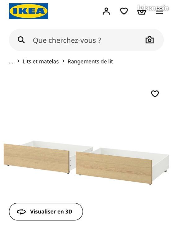 Lit 160x200 malm ikea (image 3)