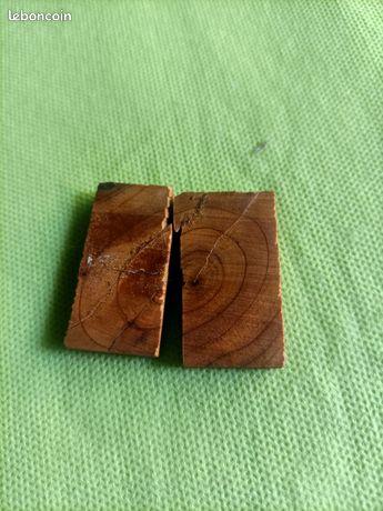 Jeu De Dominos Ancien En Loupe De Thuya Avec Incrustations Nacre - Complet