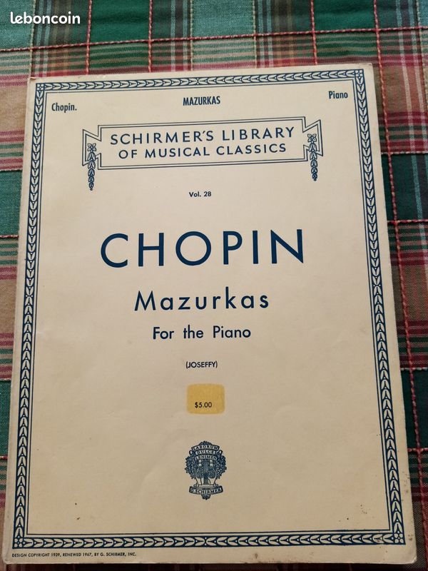 Oeuvres de musique à jouer Chopin, Mozart,Beethoven, Diabelli eethoven, (image 1)
