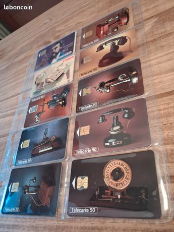 Carte Téléphonique Vintage Collection Historique Lot De 8