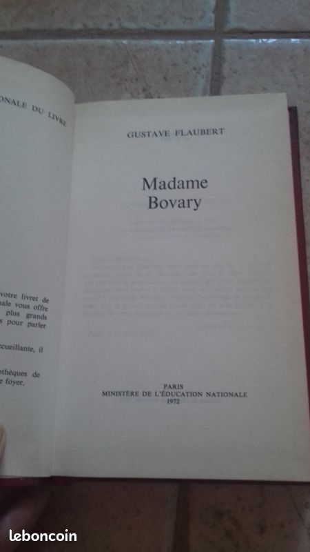 Livre Madame Bovary de Flaubert (image 2)