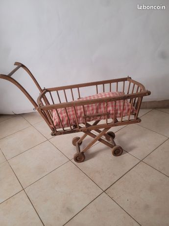 Landau ancien pour enfant, années 20/30, restauré, excellent état