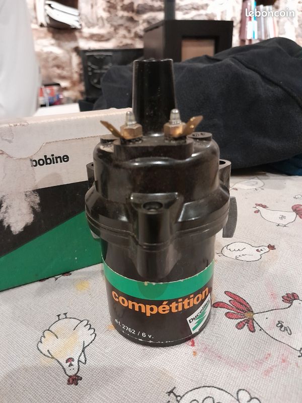 Bobine allumage 6Volts DUCELLIER 2762 Compétition RENAULT (image 1)