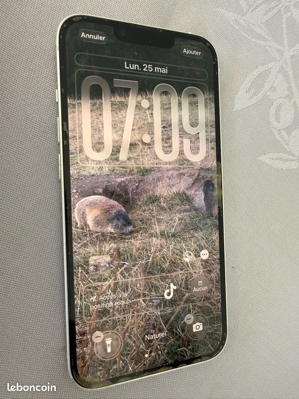 IPhone 14 blanc 128 Go excellent état (image 1)