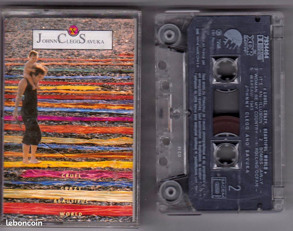 Cassette audio - K7 stéréo - Johnny Clegg & Savuca - In my African dream - 16 titres (image 1)