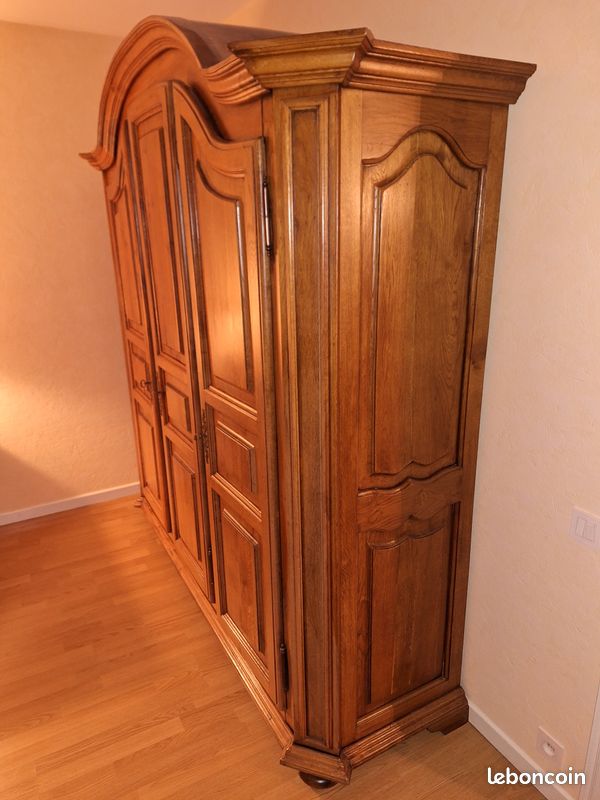 Armoire 3 portes bois chêne massif (image 3)