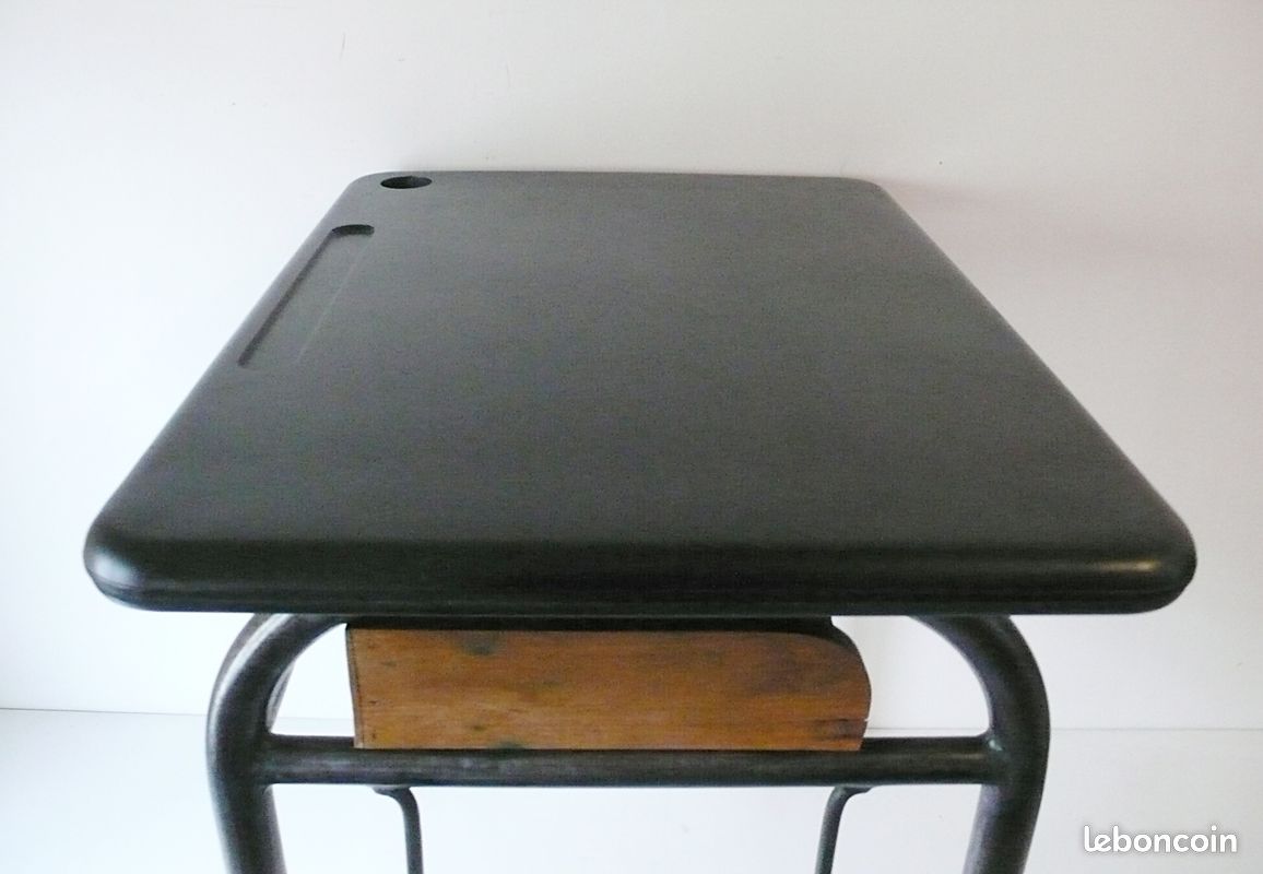 BUREAU ECOLIER EN METAL BOIS / BAKELITE années 50 VINTAGE DESIGN ATELIER 1950 (image 4)