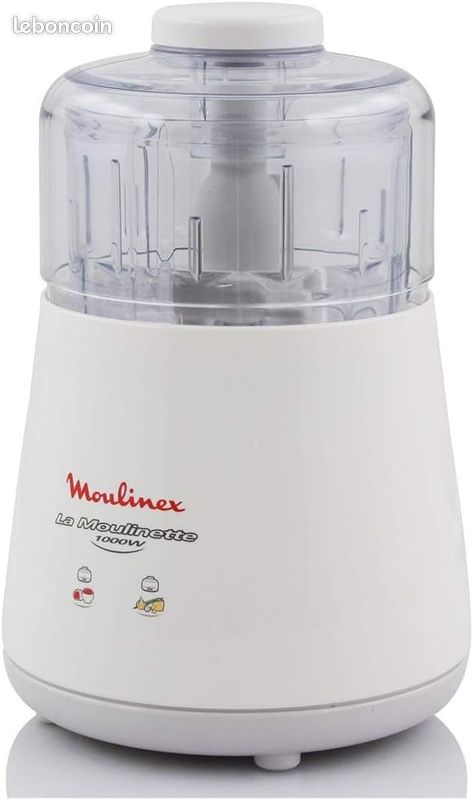 Moulinette Moulinex - Hachoir électrique 1000W - Bol 330g - Pour Viande, Légumes, Sauces - Fabriqué En France