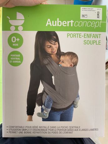 Porte-bébé écharpe Gris de Aubert concept, Écharpes de portage : Aubert