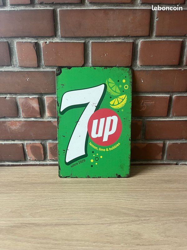 Plaque Métal Vintage Seven Up (7up) – Déco Bar Rétro – Fabrication Générique