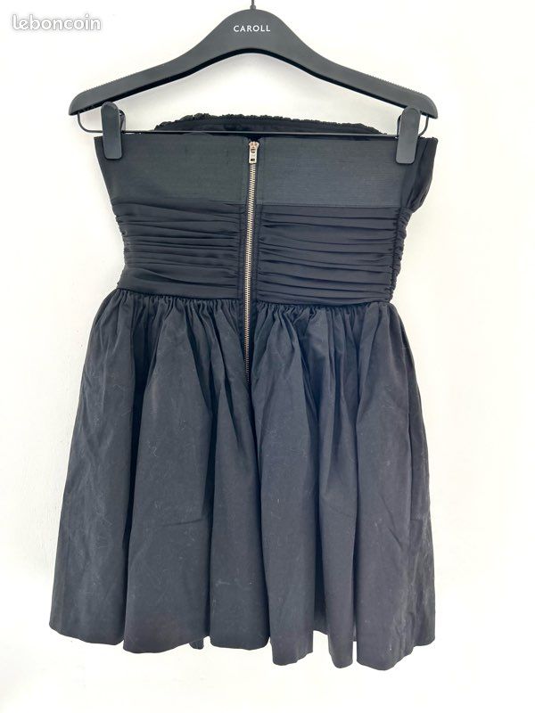 Robe bustier courte boule drapée en coton noir Taille S LaROK (image 9)