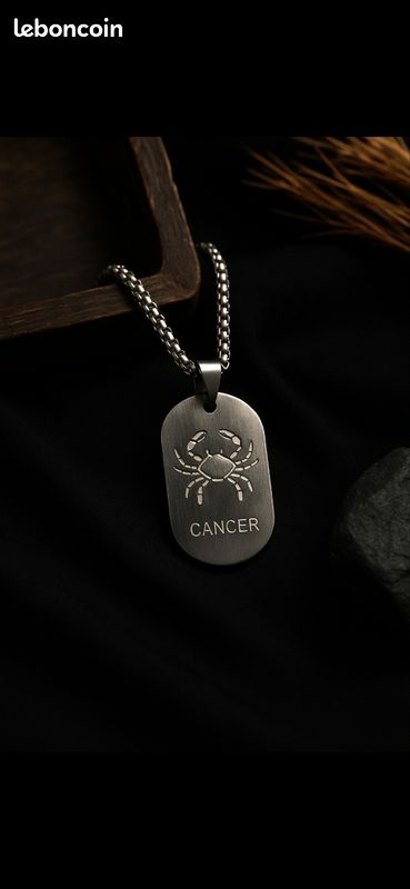 Collier signe astrologique Cancer Montres Bijoux