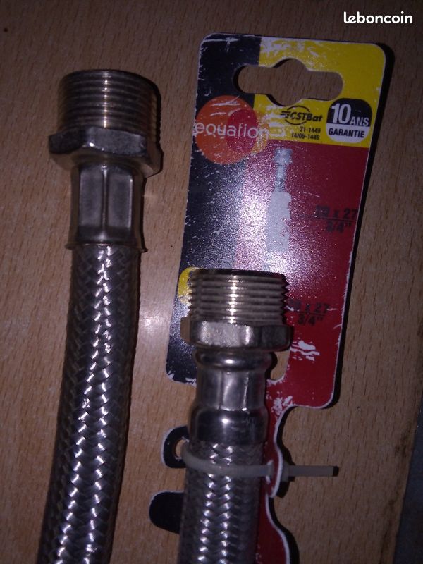 2 Flexibles hydraulique sanitaire chauffage MF3/4 - 80 CM - NEUF (image 2)