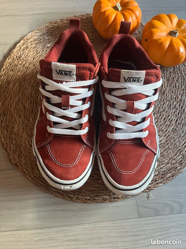 Vans rouge taille 35 garçon fille bon état baskets skate Chaussures