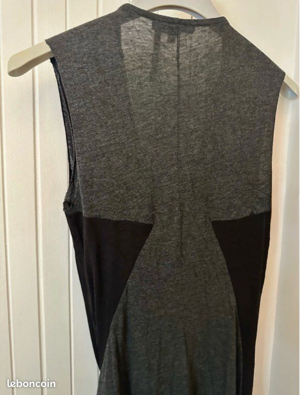 Robe En Soie MAJE Taille 36 - Gris, Style Chemisier, Occasion Très Bon État