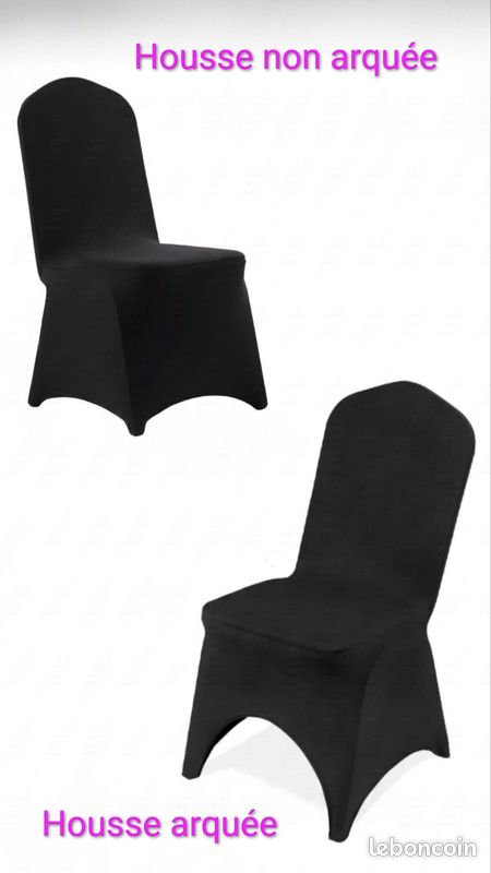 Lot de 120 Housses de chaise noires + noeuds (image 2)