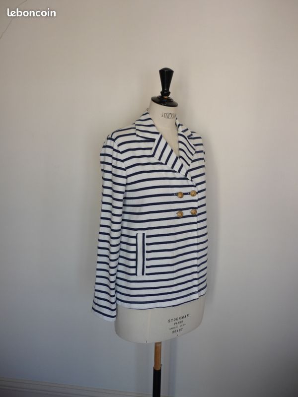 Caban jersey marin 16 ans, TBE - Petit Bateau (image 7)