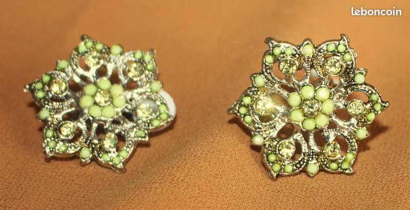 Superbes boucles d'oreilles 19ème siècle bijouxrégionalPoinçons Superbes boucles d'oreilles 19ème siècle bijouxrégionalPoinçons