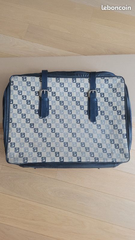 Valise toile vintage 70's (image 2)