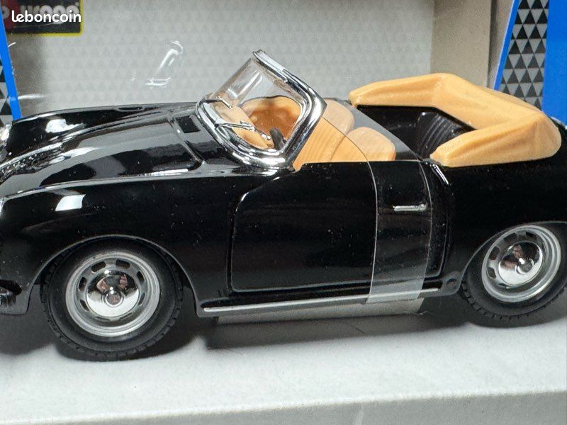 Porsche 356 Cabriolet Noire 1/43 – Heco Miniatures, Résine, Collection