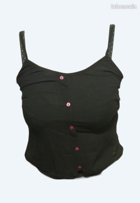Débardeur de sport contrasté sans coutures - Gris foncé - Femme