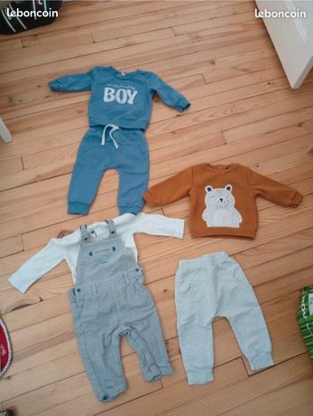Lot De Vêtements Bébé Garçon 3 Mois - Occasion Très Bon état, Couleur Bleue
