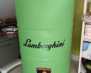 Bidon Métal Lamborghini 60L Vert Itaca, Décoration Industrielle, Coffre Rangement