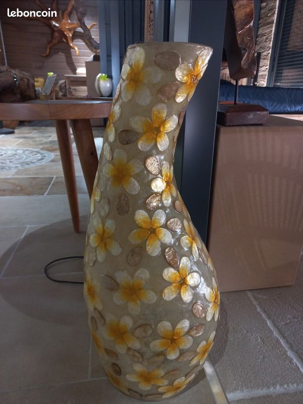 Lampe nacre fleur (image 2)