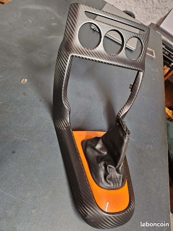 Console levier de vitesse ds3 racing en carbone le soufflet en cuir est ...