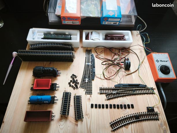 Aiguillage Roco HO - Long Électrique Gauche - 4506 - Train Code 100 - 30 Cm