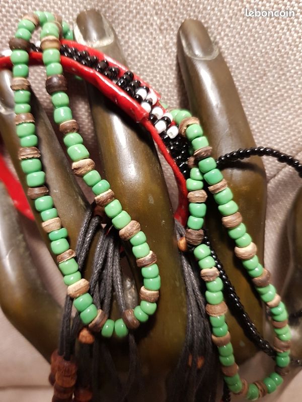 Collier Inspiration Africaine - Perles, Occasion, Avec Pendentif